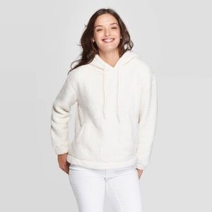 White Fluffy Sweatshirt